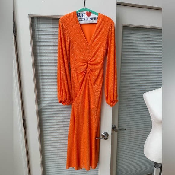 Rotate Dresses & Skirts - Rotate orange sequin dress